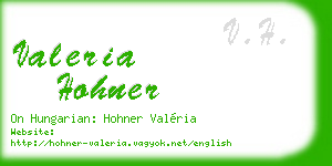 valeria hohner business card
