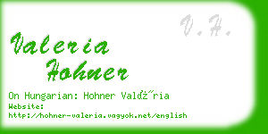 valeria hohner business card